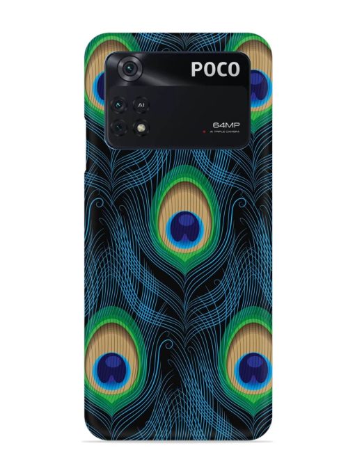 Seamless Pattern Peacock Snap Case for Poco M4 Pro (4G) Zapvi