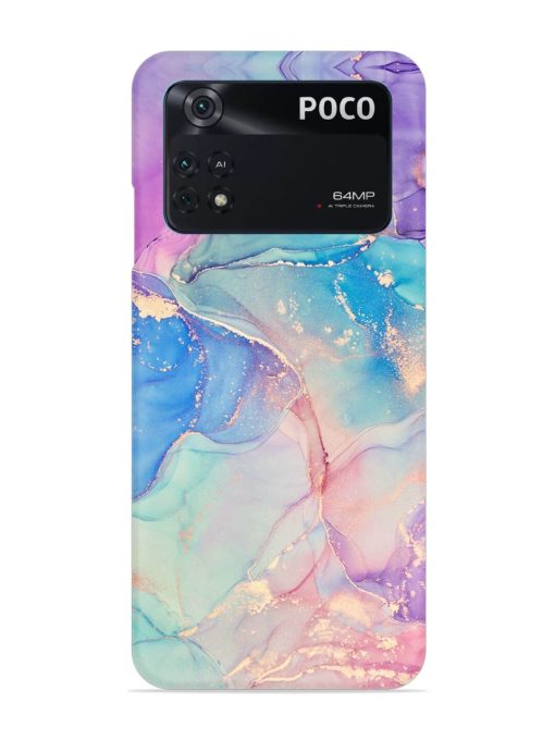 Alcohol Ink Colors Snap Case for Poco M4 Pro (4G) Zapvi