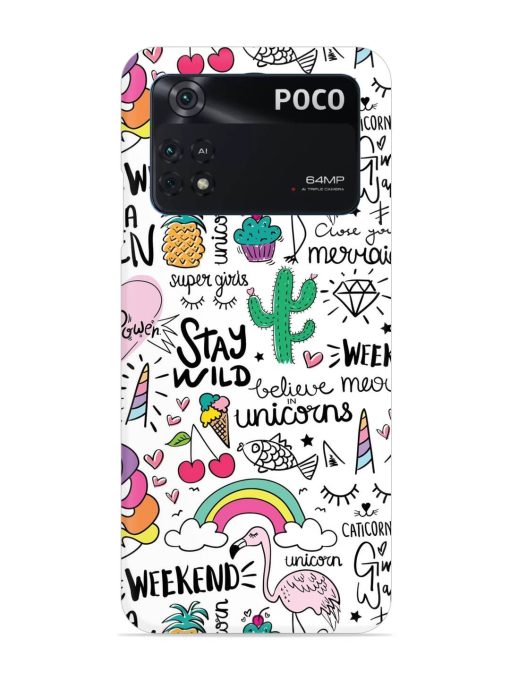 Unicorn Ice Cream Snap Case for Poco M4 Pro (4G)