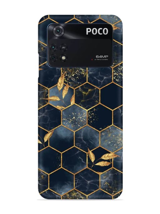 Marble Hexagon Seamless Snap Case for Poco M4 Pro (4G) Zapvi