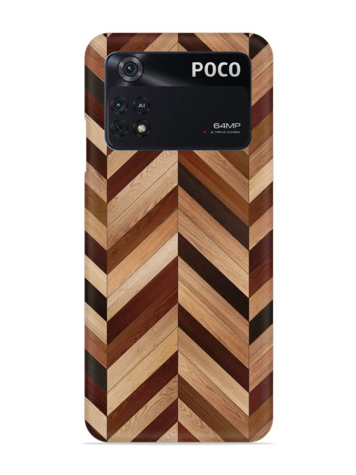 Seamless Wood Parquet Snap Case for Poco M4 Pro (4G)