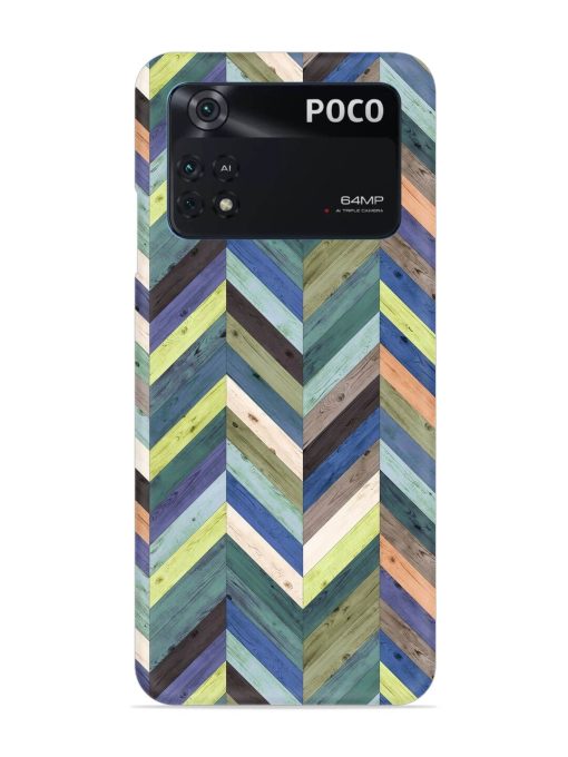 Chevron Random Color Snap Case for Poco M4 Pro (4G)