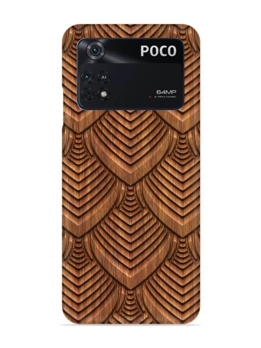 Carved Pattern On Snap Case for Poco M4 Pro (4G) Zapvi