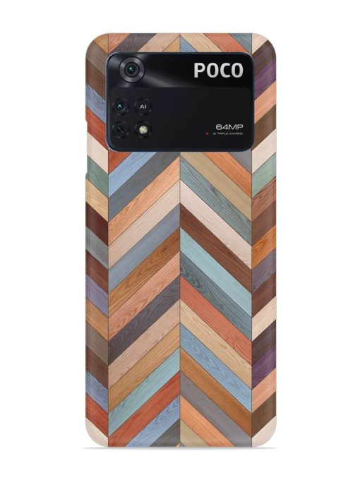 Seamless Wood Parquet Snap Case for Poco M4 Pro (4G)