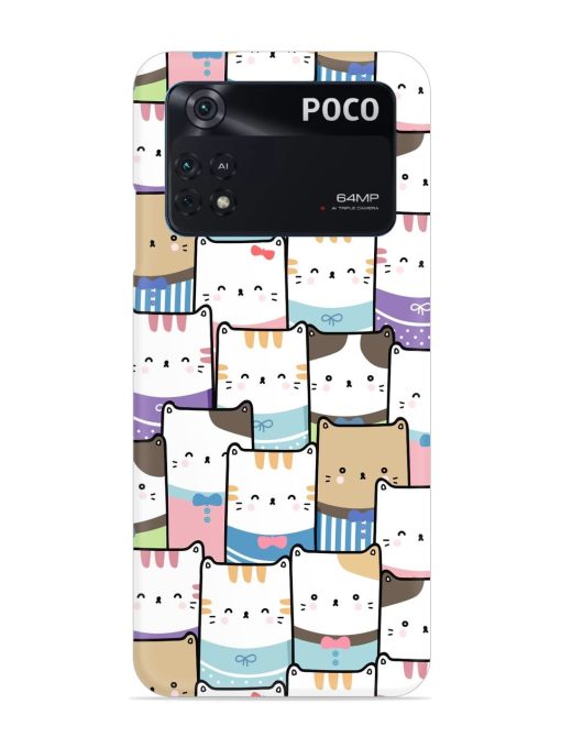 Cute Adorable Cat Snap Case for Poco M4 Pro (4G) Zapvi