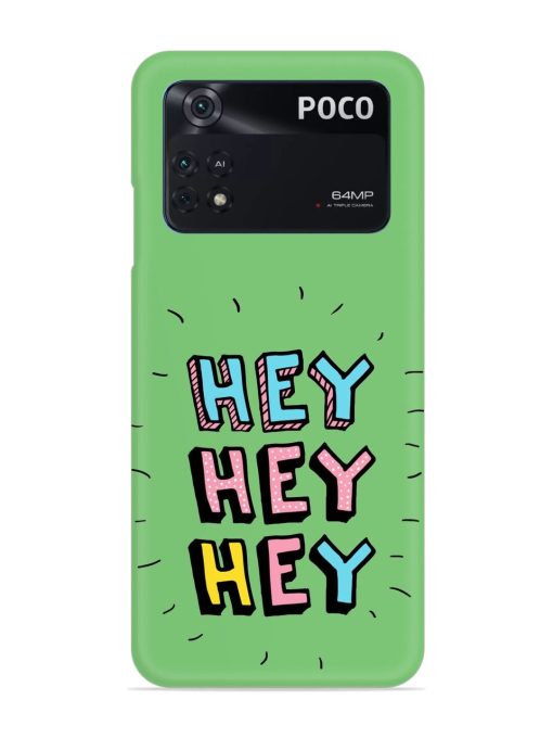 Hey Vector Cartoon Snap Case for Poco M4 Pro (4G) Zapvi