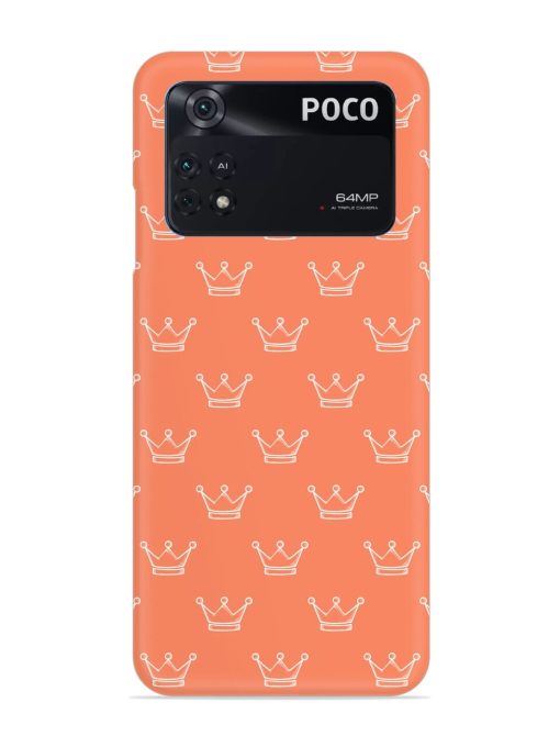 Hand Drawn Crown Snap Case for Poco M4 Pro (4G) Zapvi