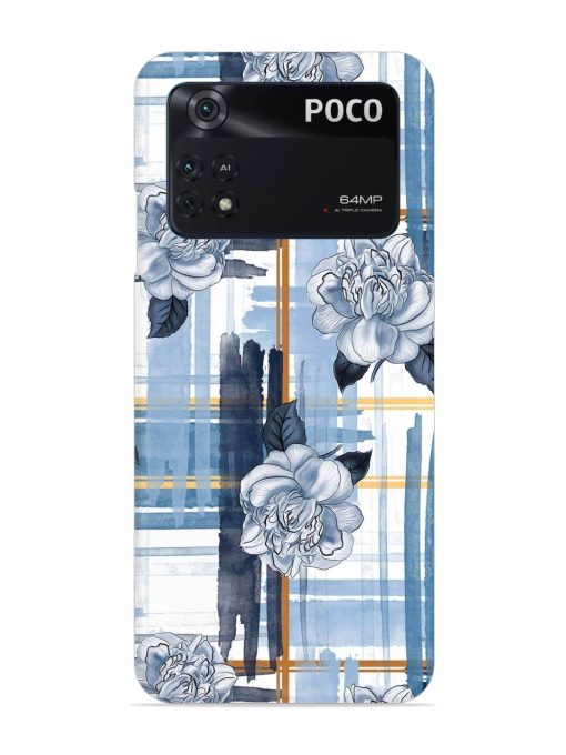 Watercolor Pattern Rose Snap Case for Poco M4 Pro (4G) Zapvi