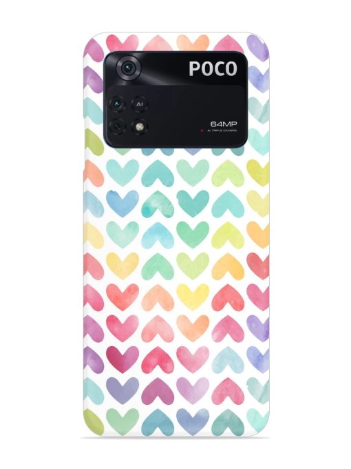 Seamless Colorful Watercolor Snap Case for Poco M4 Pro (4G) Zapvi