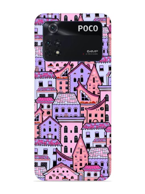 Seamless Pattern Houses Snap Case for Poco M4 Pro (4G) Zapvi