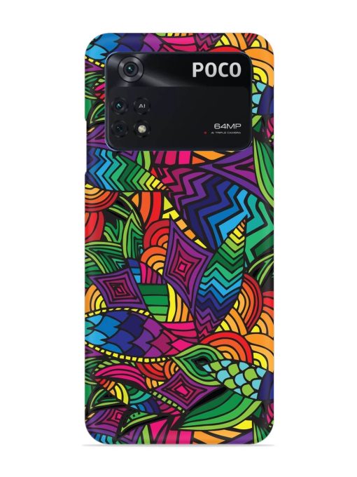 Abstract Multicolor Seamless Snap Case for Poco M4 Pro (4G) Zapvi