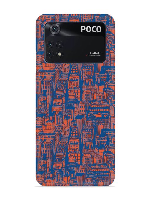 Hand Drawn Seamless Snap Case for Poco M4 Pro (4G)