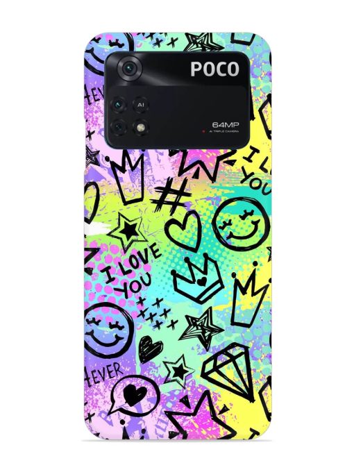 Bright Seamless Pattern Snap Case for Poco M4 Pro (4G) Zapvi