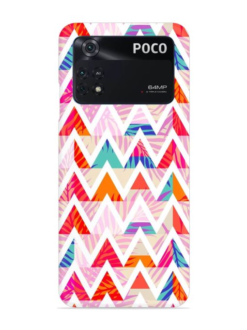 Abstract Triangle Background Snap Case for Poco M4 Pro (4G) Zapvi