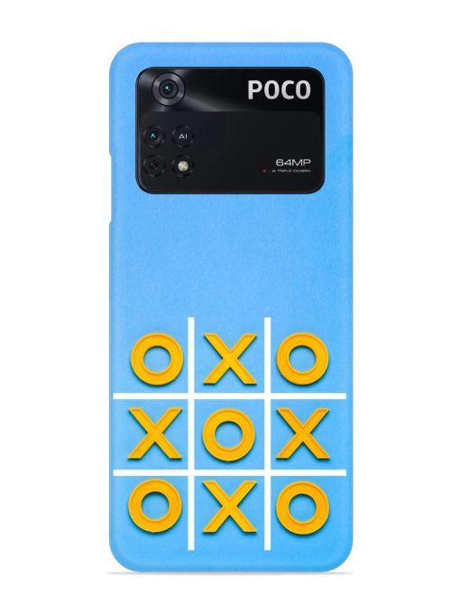 Yellow Plastic Crosses Snap Case for Poco M4 Pro (4G) Zapvi