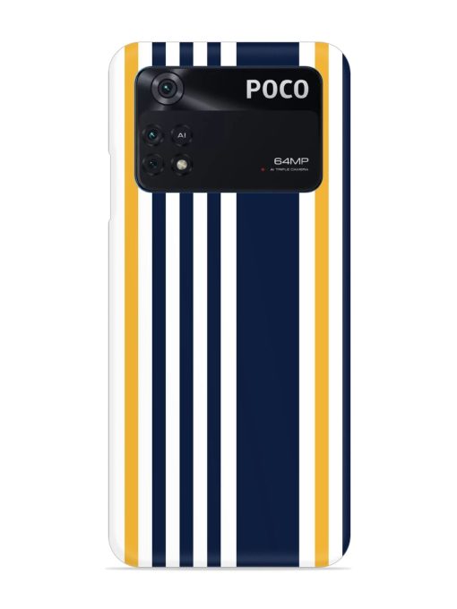 Seamless Stripe Pattern Snap Case for Poco M4 Pro (4G)