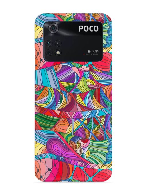 Seamless Patterns Hand Drawn Snap Case for Poco M4 Pro (4G) Zapvi