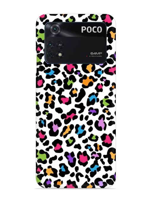 Seamless Leopard Pattern Snap Case for Poco M4 Pro (4G) Zapvi