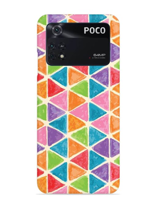 Seamless Colorful Isometric Snap Case for Poco M4 Pro (4G) Zapvi