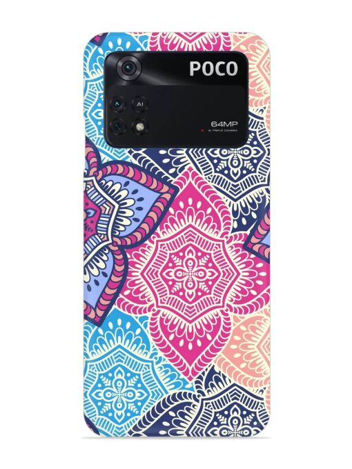 Ethnic Floral Seamless Snap Case for Poco M4 Pro (4G) Zapvi