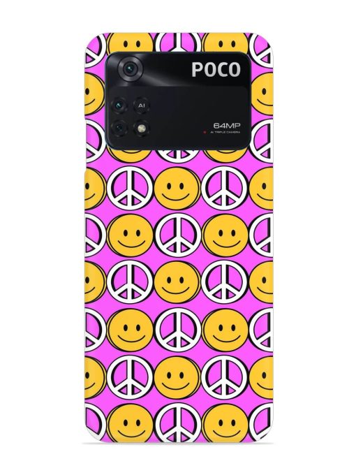 Smiley Face Peace Snap Case for Poco M4 Pro (4G)