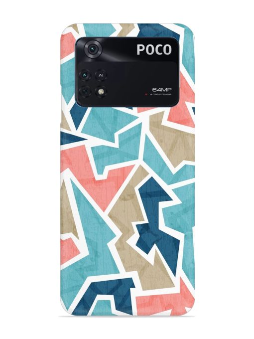 Vintage Geometric Triangle Snap Case for Poco M4 Pro (4G) Zapvi