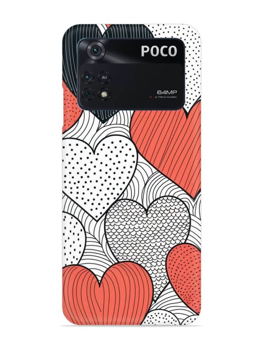 Girly Heart Seamless Snap Case for Poco M4 Pro (4G) Zapvi