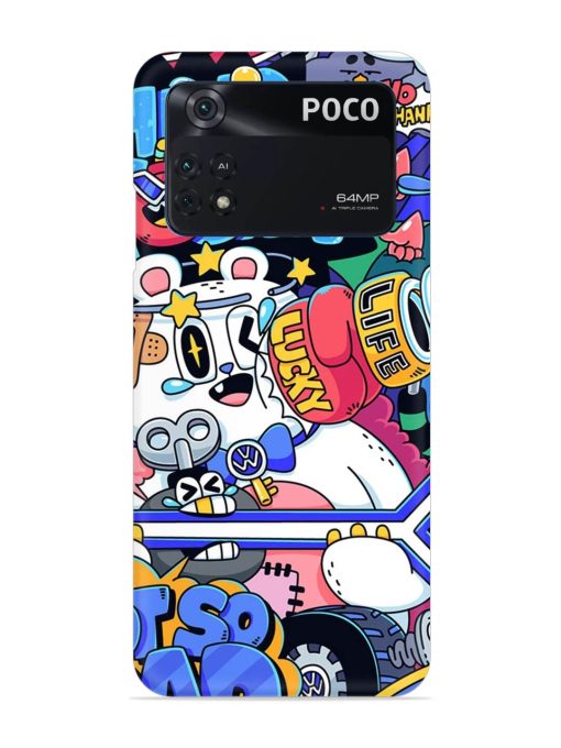 Universal Doodle Snap Case for Poco M4 Pro (4G)