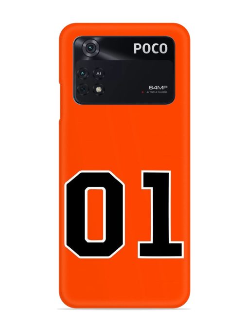 01 Number Snap Case for Poco M4 Pro (4G) Zapvi