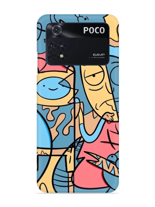 Silly Face Doodle Snap Case for Poco M4 Pro (4G)