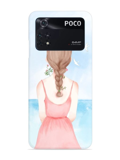 Watercolor Girl Vector Snap Case for Poco M4 Pro (4G) Zapvi