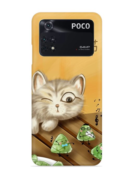 Cat Scorpion Dancing Snap Case for Poco M4 Pro (4G)