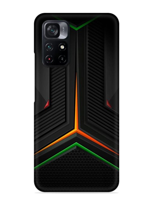 Orange Triangle Light Snap Case for Poco M4 Pro (5G) Zapvi