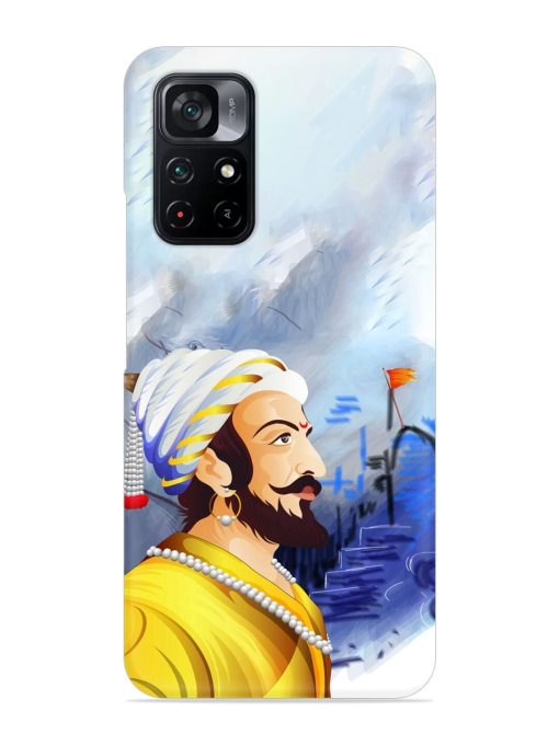 Shivaji Maharaj Color Paint Art Snap Case for Poco M4 Pro (5G) Zapvi