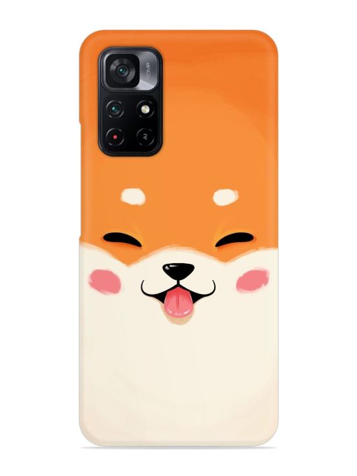 Cute Dog Face Vector Snap Case for Poco M4 Pro (5G) Zapvi