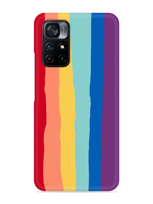 Rainbow Genuine Liquid Snap Case for Poco M4 Pro (5G) Zapvi