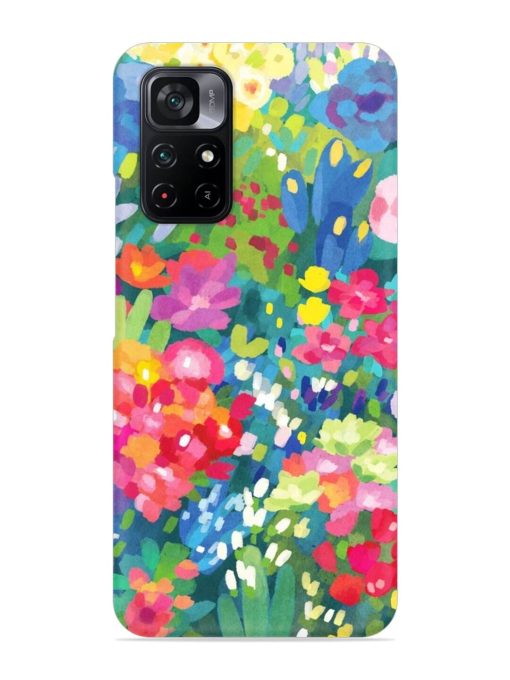 Watercolor Flower Art Snap Case for Poco M4 Pro (5G)