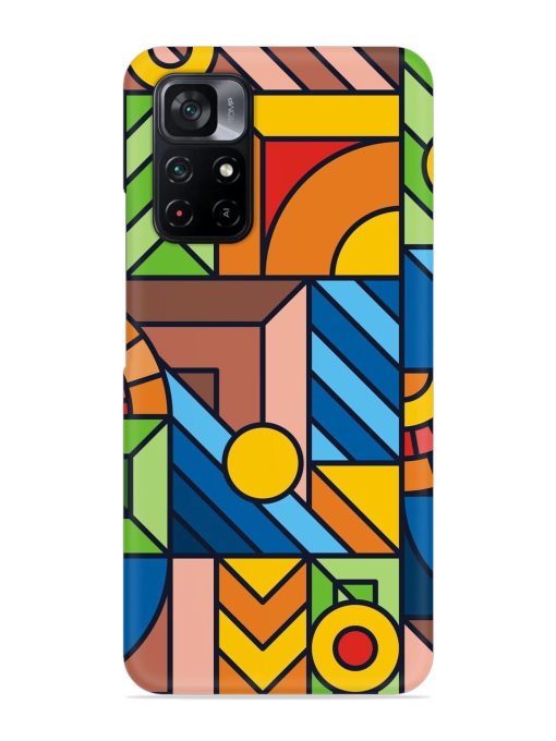 Colorful Geometric Snap Case for Poco M4 Pro (5G) Zapvi