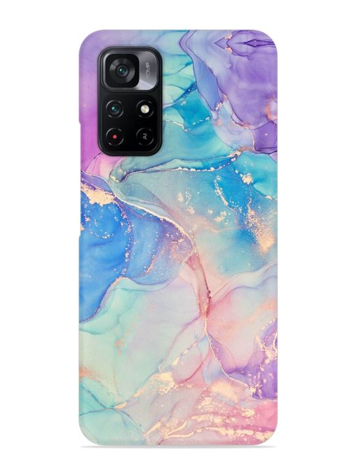 Alcohol Ink Colors Snap Case for Poco M4 Pro (5G) Zapvi