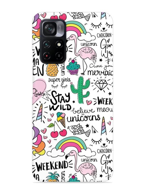 Unicorn Ice Cream Snap Case for Poco M4 Pro (5G) Zapvi