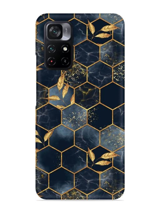 Marble Hexagon Seamless Snap Case for Poco M4 Pro (5G) Zapvi