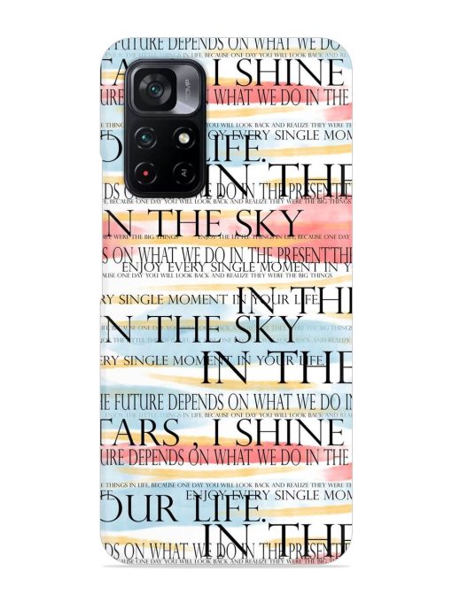 Seamless Slogans Pattern Snap Case for Poco M4 Pro (5G) Zapvi