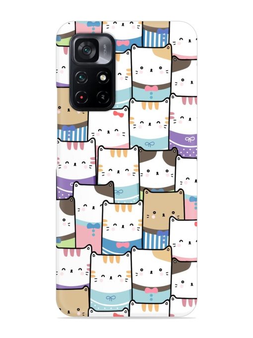 Cute Adorable Cat Snap Case for Poco M4 Pro (5G) Zapvi