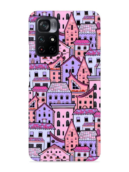 Seamless Pattern Houses Snap Case for Poco M4 Pro (5G) Zapvi