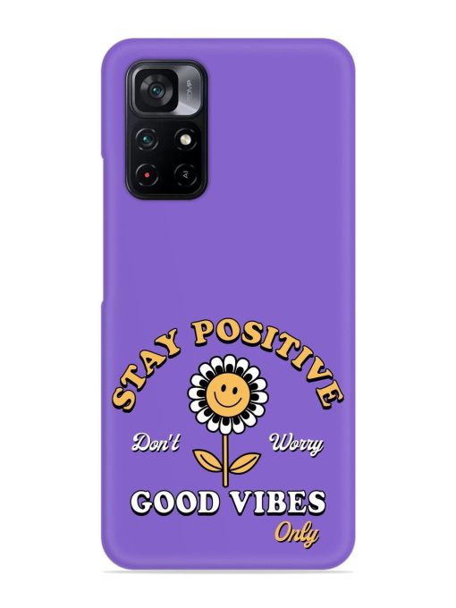 Retro Positive Flower Snap Case for Poco M4 Pro (5G) Zapvi