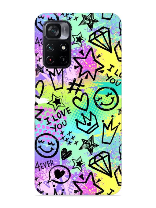 Bright Seamless Pattern Snap Case for Poco M4 Pro (5G) Zapvi