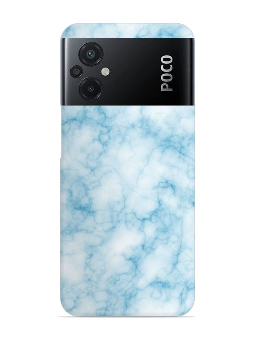 Blue White Natural Marble Snap Case for Poco M5 Zapvi