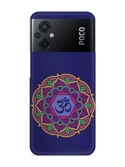 Om Mandala Art Blue Snap Case for Poco M5 Zapvi