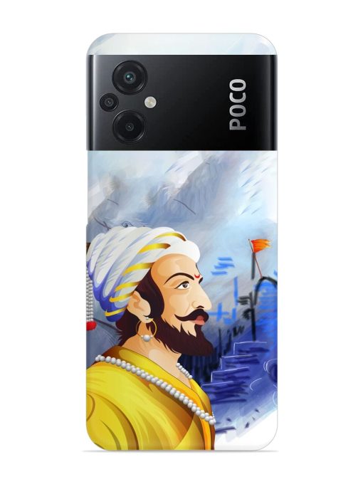 Shivaji Maharaj Color Paint Art Snap Case for Poco M5 Zapvi