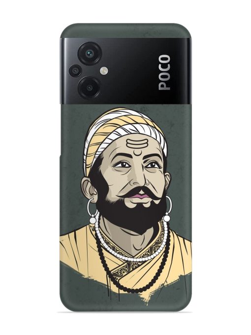 Shivaji Maharaj Vector Art Snap Case for Poco M5 Zapvi